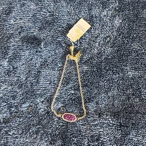 NWT Kendra Scott Gold Chain Bracelet with Purple Stone